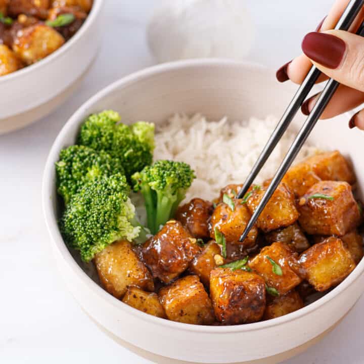 Honey Garlic Tofu - The Dairy-Free Menu