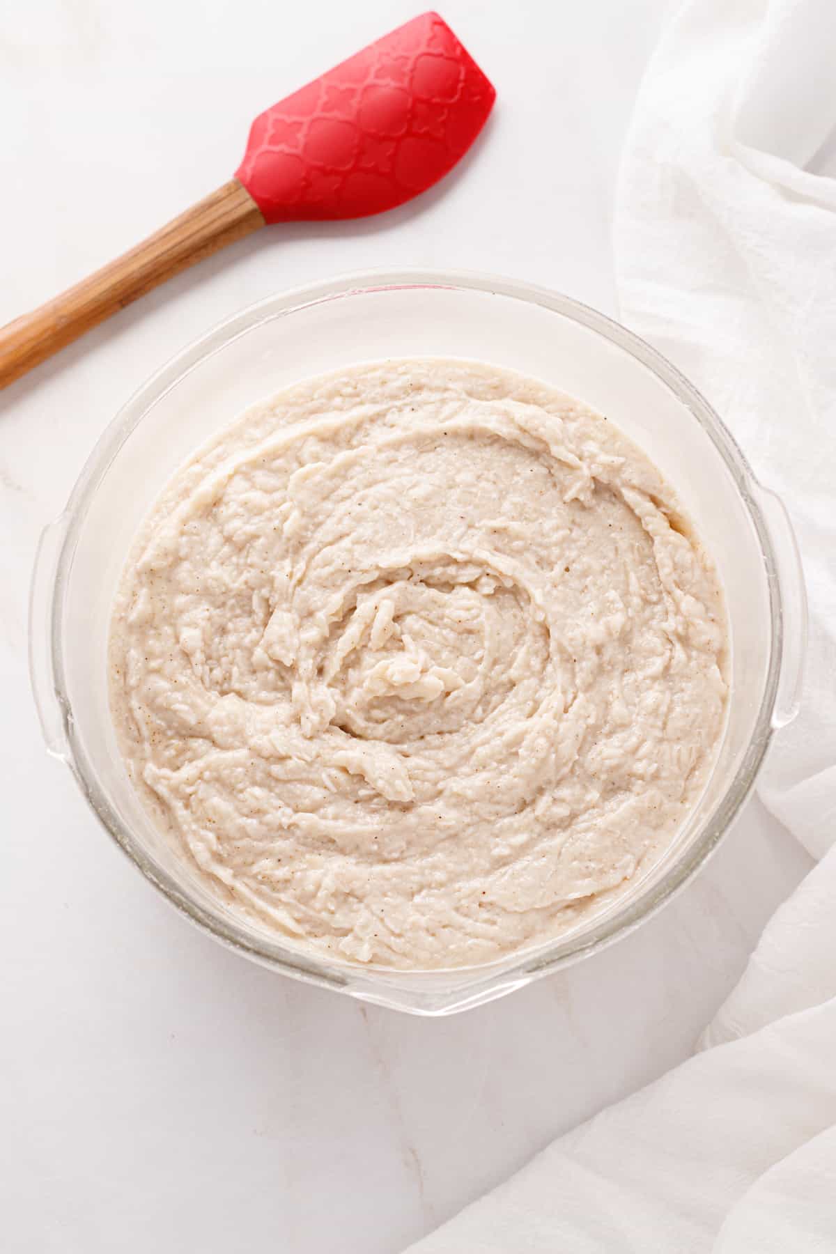 Dairy-free chicken and rice ingredients in a mixing bowl.